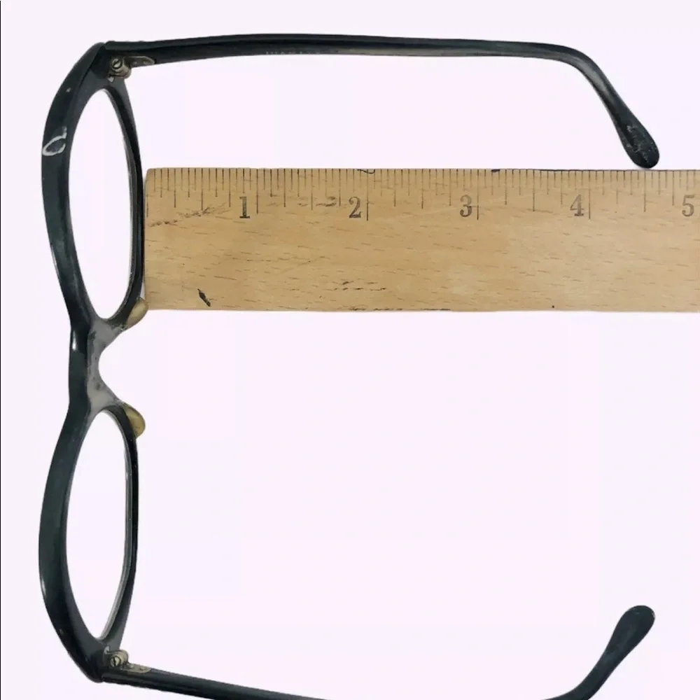 Vintage Round Plastic Framed Eyeglasses France Mod Geek Bookworm Costume 50 20
